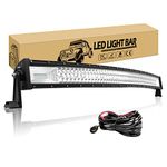 Willpower 42 inch 540W Curved LED Light Bar Spot Flood Combo Beam LED Bar Wiring Harness 12V 24V Waterproof Fog Work Lamps Offroad Driving Lights for 4x4 Tractor Truck ATV UTV SUV Boat