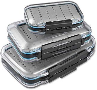 Scatola per Kit Esche da Pesca a Mosca Box Bilaterale per Pesca Impermeabile, Leggera, con Coperchio Trasparente, Facile per Trasporto e Multe Taglie (A+B+C)