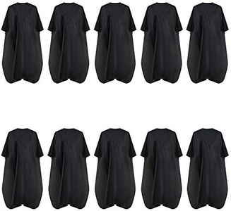 Black Waterproof Hair Salon Cape Professional Barber Cape with Metal Snap Closure Hair Cutting Cape
