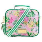 Lilly Pulitzer Insulated Lunch Box for Women, Cute Lunch Cooler Bag with Adjustable/Removable Shoulder Strap, Via Amore Spritzer