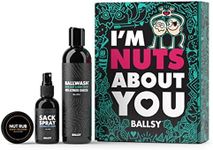 Ballsy Nuts About You Sack Pack, Men's Fresh Kit, Gift for Valentine's Day, Includes Ballwash, Sack Spray and NutRub, Sun & Surf