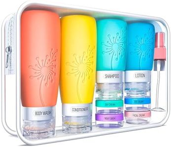 Vipop Empty 3 oz Travel Size Bottles Toiletries Containers for Toiletries Liquids，Small Silicone Mini Refillable Leak Proof TSA Approved Travel Bottles for Creams Shampoo and Conditioner Traveling