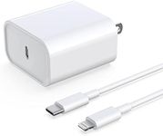 [Apple MFi Certified] iPhone Fast Charger, 20W USB C Power Delivery Wall Charger Plug with 6ft Type C to Lightning Cable Quick Charging Data Sync Cord for iPhone14 13 12 11 Pro Max Mini Xs Xr X 8 iPad