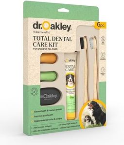 Dr. Oakley Total Dental Care Kit for Dogs: Minty Fresh -Toothpaste, Brushes, and Case, 1 Count -Natural