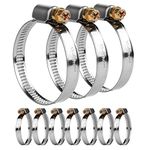 10Pcs 32mm-50mm DIN3017 Adjustable Stainless Steel Worm Drive Hose Clamp/NANDEYIBI Drive Pipes/Connection Fittings for Home Gas Pipe/Car/Tractor/Locomotive/Ship