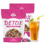 Detox Tea - 56 Days Herbal Tea | Natural Wellness Tea with Green Tea & Dandelion | Gentle Cleanse & Metabolism & Healthy Weight Support | Vegan, Caffeine-Free, Peach Flavour