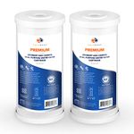 Aquaboon Sediment & Carbon Water Filter Cartridge - 10 x 4.5 Water Filters Replacement Cartridges - Whole House 5 Micron Water Filter Compatible with GE FXHTC, GXWH35F, GXWH40L, WFHDC3001, 2-Pack