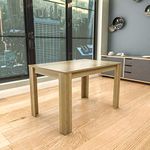 Vida Designs Medina 4 Seater Dining Table MDF Wood Rectangle Modern Kitchen Dining Room Furniture Unit, Oak