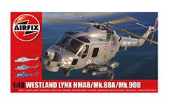 Airfix Model Set - A10107A Westland Lynx HMA8/Mk.88A/Mk.90B Model Building Kit - Plastic Model Helicopter Kits for Adults & Children 8+, Set Includes Sprues & Decals - 1:48 Scale Model