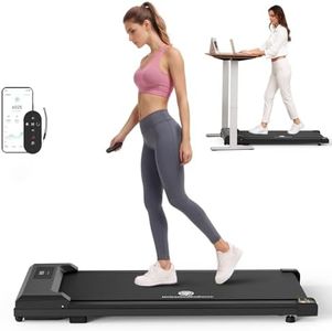 UnleashedRadiance Treadmill, Under Desk Treadmills for Home & Office, Walking Pad Portable Walk Pad with Max 3.8MPH 40 dB, 2 in 1 Quiet Portable Mini Treadmill with Remote Control, APP, LED Display