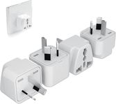 Generic 4-Pack Universal Travel Adapter Set for Australia: US, UK, EU, India to AU