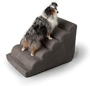 Snoozer Scalloped Pet Stairs, Large, Anthracite