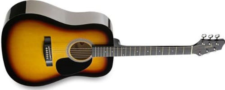 Stagg SW201SB Dreadnought Acoustic Guitar with Steel Strings - Sunburst