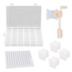 100 Pieces Floss Bobbins and 36 Compartments Jewelry Storage Box, 1 Pieces Floss Winder and 2 Pieces Color Chip