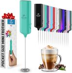 Powerful Handheld Milk Frother Wand - Electric Hand Mixer - Portable Frother Handheld for Coffee - Mini Froth Drink Mixer for Lattes, Cappuccino, Matcha, Hot Chocolate, Creamer