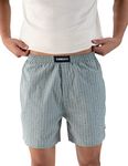 DAMENSCH Men's Cotton Boxers (Pack of 1) (Dam-PRIN-LBX-SGL-XL_Sailor Grey_XL)