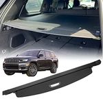 VeCarTech Compatible with All-New 2024-2021 Jeep Grand Cherokee L (3-Row;WL) Rear Cargo Security Shade Cover Privacy Screen Retractable Storage Tonneau Cargo Cover Luggage Security Shield Shade