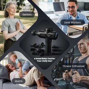 Wattne W2 Massage Gun – Deep Tissue Massager, Black