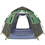 Hewolf Waterproof Instant Tents for Camping - 2-3 Person Easy Quick Setup Dome Pop up Family Tent (Green)