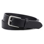 Women Casual Leather Belt for Jeans, Fashion Ladies Waist Dress Belt S, Black