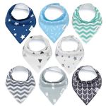 KiddyStar Double Layer Baby Bibs | Ideal For Drooling, Teething, Feeding Infants | Organic Cotton, Thick, Snap Closure