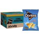 Doritos Cool Original Vegetarian Tortilla Chips, Perfect for Snacking 40g (Case of 32)