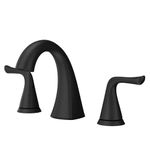 Pfister Willa Bathroom Sink Faucet, 8-Inch Widespread, 2-Handle, 3-Hole, Spot Defense Matte Black Finish, LF049MALSDB