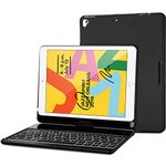 ProCase iPad 10.2 (2021 9th Gen/ 2020 8th Gen/ 2019 7th Gen) Keyboard Case with 7 Colors Backlit, 360° Rotation Protective Smart Cover with Wireless Keyboard for 10.2 iPad 9th/8th/7th –Black