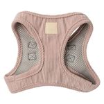 Fuzzyard Life Corduroy Step in Dog Harness | No Pull Adjustable Dog Vest Harness for X-Small Size Breed Dogs | No Choke and Comfortable Fit for Everyday Running, Walking & Training | Soft Blush - XS