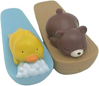 WONIU 2pcs Door Stoppers, 2 Inches Small Door Stopper, Bear Duck Animal Cute Door Stop with Strong Friction Silicone Pad, Doorstop Door Wedge for Classroom Office Home, Plastic