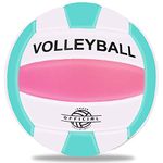 EVZOM Super Soft Volleyball Beach Volleyball Official Size 5 for Outdoor/Indoor/Pool/Gym/Training Premium Volleyball Equipment Durability Stability Sports Ball