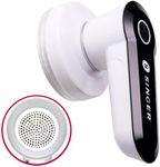 SINGER Lint Remover and Fabric Shaver, Battery Operated, White