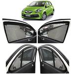 AUTOFACT Magnetic Window Sun Shades for Honda Brio -Set of 4 - with Zipper