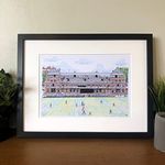 Lords Cricket Ground, England Cricket, Home of Cricket, Lords, Print, Wall Art, Cricket, Cricket Art, Cricket Fans, T20, Test Cricket, Hand drawn artwork, UK based artist