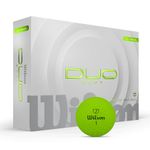 Wilson Duo Soft Golf Balls, Experience a Gentle Feel and Dynamic Energy, Speed Boosting With an Accurate Flight Design, Colour: Green, Pack of 12