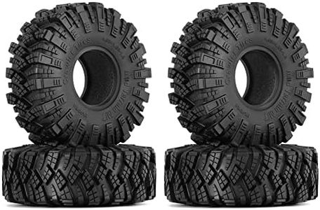 INJORA 1.9 Tires Mud Terrain Wheel Tires for Axial SCX10 UTB18 TRX4 Redcat Gen8 VS4-10 1/10 RC Crawler Car,4PCS