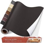 Yikda Self Adhesive Leather Repair Patch Kit, 17 in x 79 in Large Vinyl Leather Repair Tape for Furniture, Car Seat, Couch, Sofa, Chair Brownish Black
