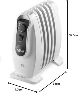 DeLonghi Oil Filled Radiator – White Electric Heater