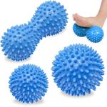 Beenax Spiky Massage Ball Roller Set - Plantar Fasciitis, Trigger Point, Deep Tissue, Myofascial Release, Tension and Foot Pain Relief - Relieve Stress and Relax Tight Muscles