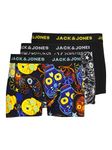 Jack & Jones Men's Jacjames Trunks 3 Pack Noos Boxer Shorts, Black/Detail: Black - Blazing Yellow., XXL UK