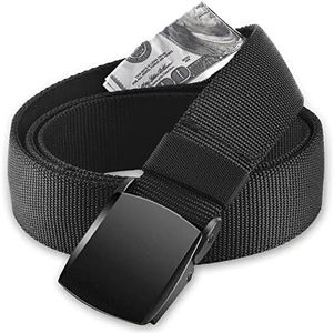 AGPTEK Travel Money Belt, Hidden Money Pouch, Anti-Theft Security Waist Wallet, Secret Compartment Money Hideaway for Business Trip Jogging Outdoor Working, Gift for Fathers Dad Men Boyfriend, Black