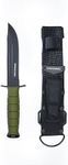 Surviveware 10.5-Inch Fixed Blade Tactical Knife with 6-inch Carbon Steel Blade and Rubber Wrapped Aluminum Handle for Camping, Hunting, EDC, and Survival.