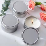 Kate Aspen Travel Size Vanilla Scented Candle Tins with Lids (Set of 12), Bridal Shower Favors, Wedding Favors, Bridesmaid Gifts