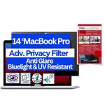 PxIn 14 Inch MacBook Pro Privacy Screen Filter - No Eye Strain | Anti Blue Light + Anti Glare | No Dry Eyes |Privacy Screen Protector