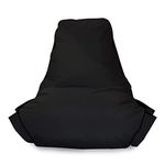 rucomfy Beanbags Rugame Gamer Bean Bag Chair with Pockets - Water Resistant - Soft Indoor for Kids & Teens - 70cm x 80cm x 70cm (Black)