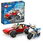 LEGO City Police Bike Car Chase 60392, Toy with Racing Vehicle & Motorbike Toys for 5 Plus Year Olds, Kids Gift Idea, Set Featuring 2 Officer Minifigures