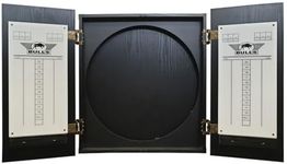 Bulls Darts Deluxe Wooden Dartboard Cabinet - Black