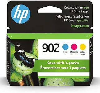 HP 902 Cyan, Magenta, Yellow Ink Cartridges (3-pack) | Works with HP OfficeJet 6950, 6960 Series, HP OfficeJet Pro 6960, 6970 Series | Eligible for Instant Ink | T0A38AN