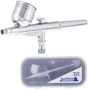 Master Airbrush Model G22 Multi-Purpose Dual-Action Gravity Feed Airbrush with a 0.3mm Tip and 1/3 oz. Fluid Cup - User Friendly and Versatile - Spray Auto Graphics, Art, Hobby, Crafts, Tattoos, Cake