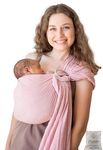 Baby Sling and Ring Sling 100% Cotton Muslin Infant Carrier Ring Sling Baby Carrier Front and Chest Newborn Carrier Baby Carrier Wrap – Rose Color